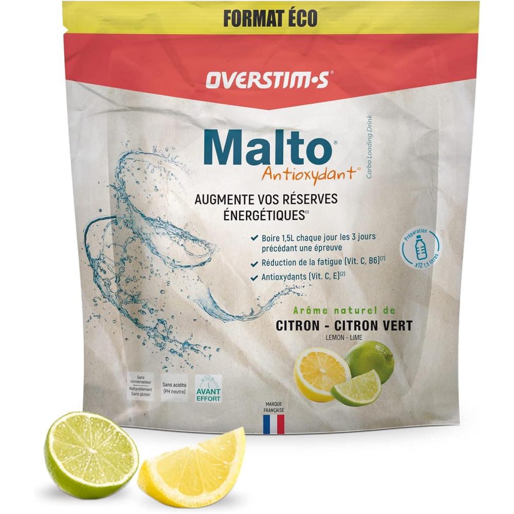 image:imageOVERSTIMs Malto Antioxydant 450 g Boisson de recharge nergtique pour le sport Augmentation des rserves nergtiques Amlioration de la rsistance et de lendurance CitronCitron vertCitronCitron vert
