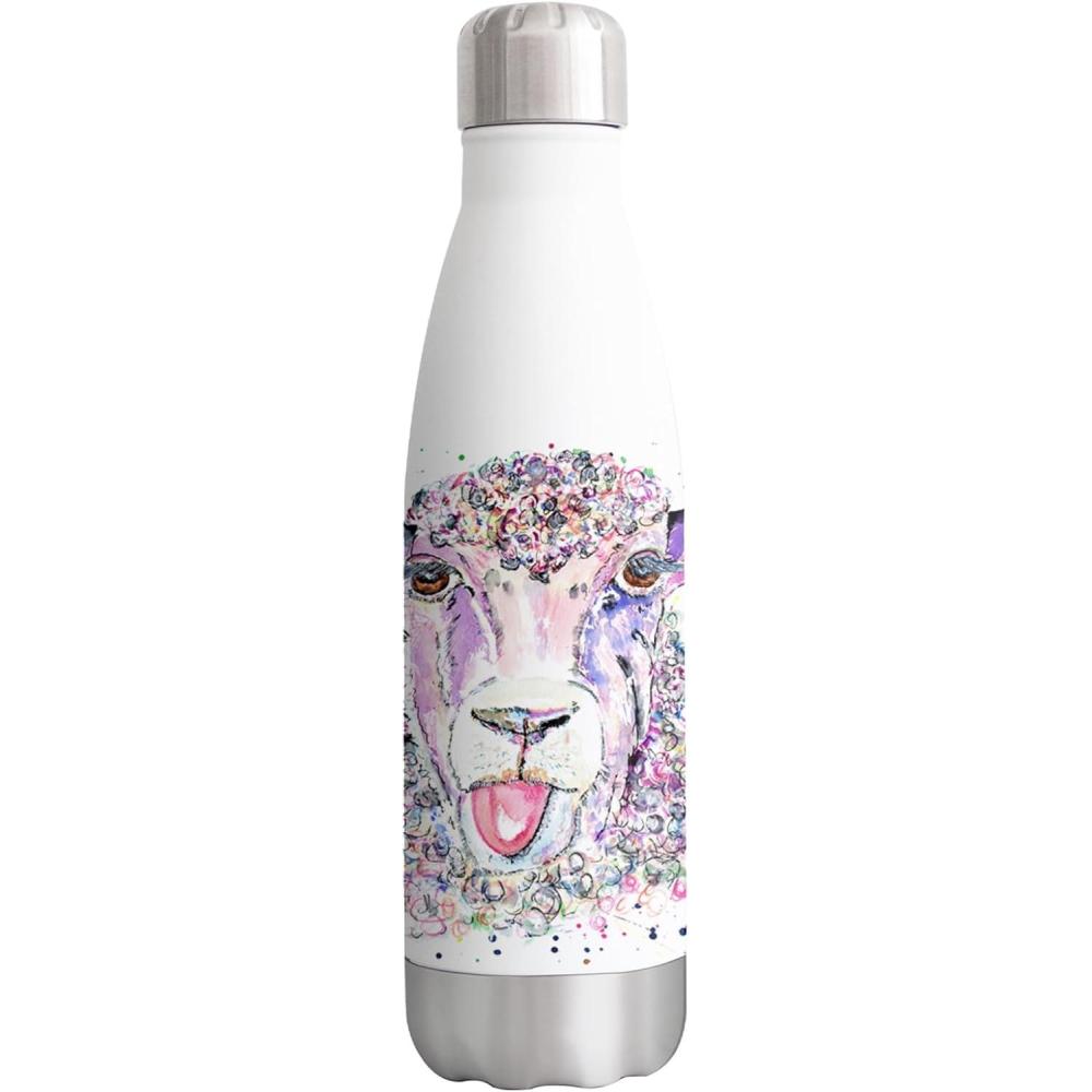 image:imageVixar Sheep Eve Farm Animals Bouteille aquarelle double paroi isole en acier inoxydable pour boissons sportives 500 ml
