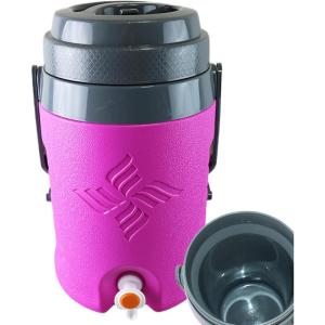 Dispensateur de boissons en eau sportive, distributeur de boissons isolés | 5,8 L distributeur d&rsquo;eau isolé avec poignée | Milk Tea Lemonade Cold Hot Brinks Bods pour rassembler des restaurants pour la(Rose Vif)