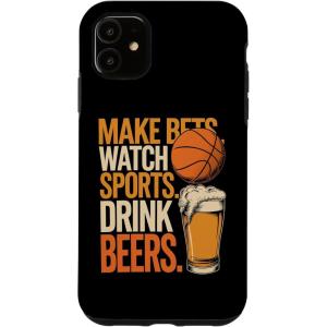 Faites des paris Regardez des boissons sportives Boire des bières Amusantes Paris Boire Coque pour iPhone XS Max(iPhone 11)