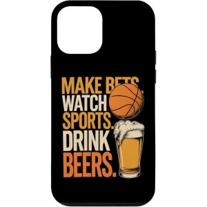 Faites des paris Regardez des boissons sportives Boire des bières Amusantes Paris Boire Coque pour iPhone XS Max(iPhone 12 mini)