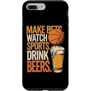 Faites des paris Regardez des boissons sportives Boire des bières Amusantes Paris Boire Coque pour iPhone XS Max(iPhone 7 Plus/8 Plus)