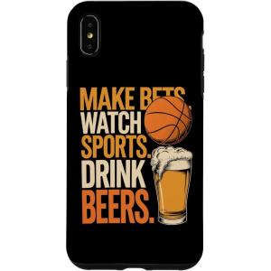 Faites des paris Regardez des boissons sportives Boire des bières Amusantes Paris Boire Coque pour iPhone XS Max(iPhone XS Max)