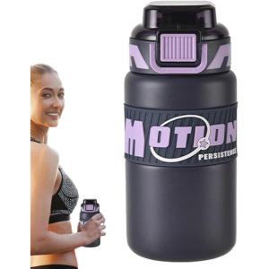 Gourde d&rsquo;Eau Sportive,Gobelet À Paille 640ml Pour Boisson De Voyage – Bouteille en Acier Inoxydable avec Couvercle à Paille – Idéale pour les Boissons les Voyages les Étudiants la Randonnée les(Violet)