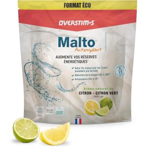 OVERSTIM.s – Malto Antioxydant (450 g) – Boisson de recharge énergétique pour le sport – Augmentation des réserves énergétiques – Amélioration de la résistance et de l&rsquo;endurance – Citron-Citron vert(Citron-Citron vert)