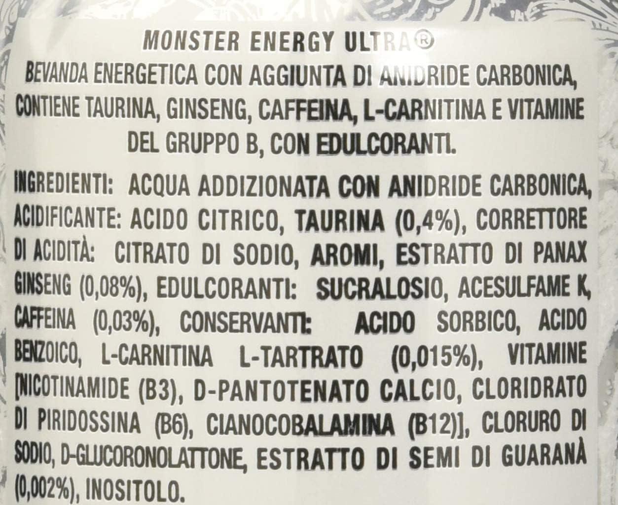 image:imageEnergy Ultra Zero Lot de 24 boissons nergisantes sans sucre zro calories Saveur lgre pas trop sucre ptillante et citronne 500 ml