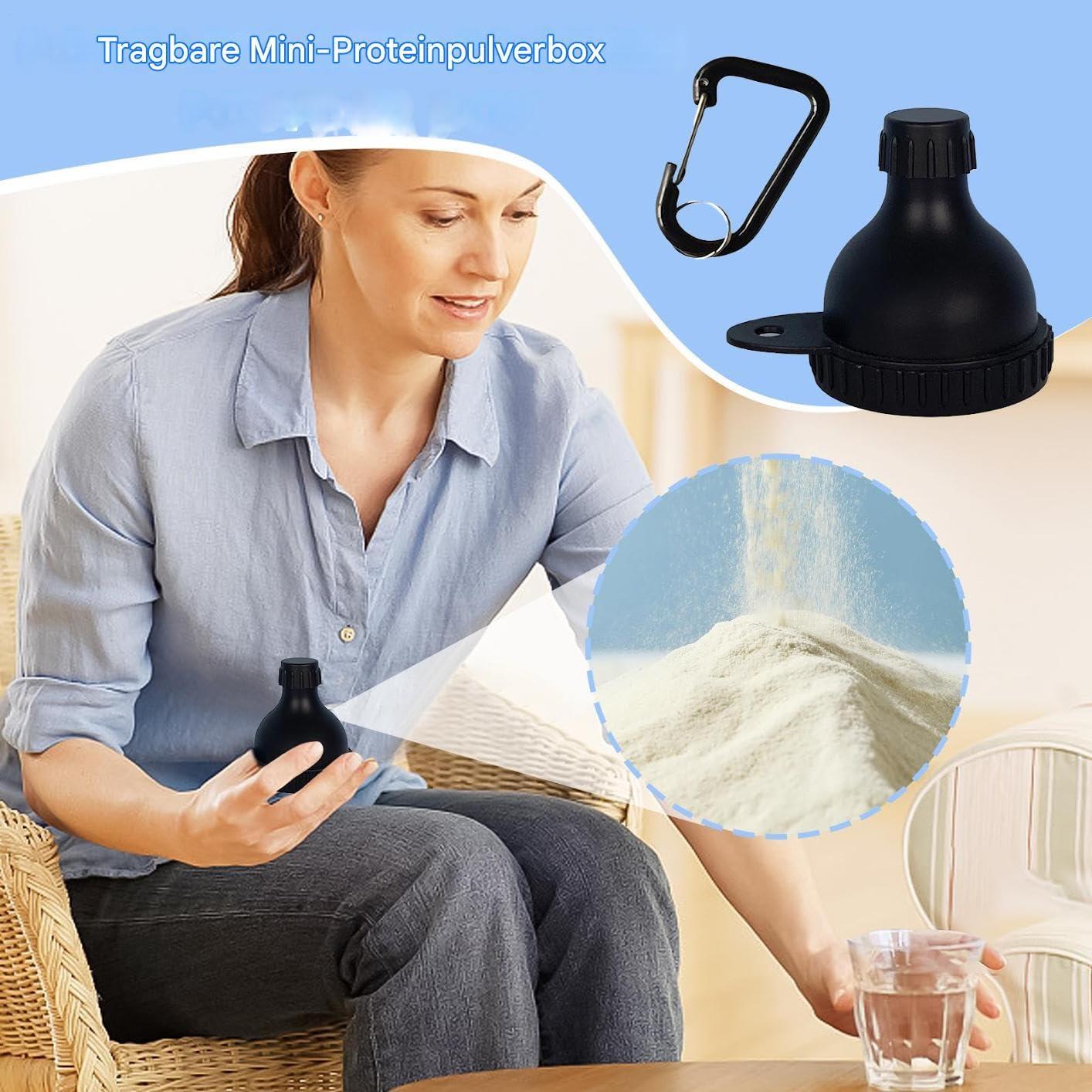 image:imageEntonnoir pour poudre de protines Rcipient pour boissons lectrolytiques 50 ml mini bote poudre avec mousqueton pour adultes voyage gym travail
