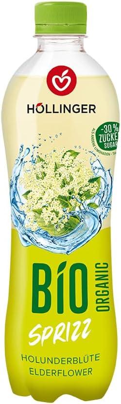 image:imageHLLINGER Bio Spritz Elderflower Boisson Ptillante Biologique Vgtalienne Sans Sucre Ajout Bouteille PET 500ml
