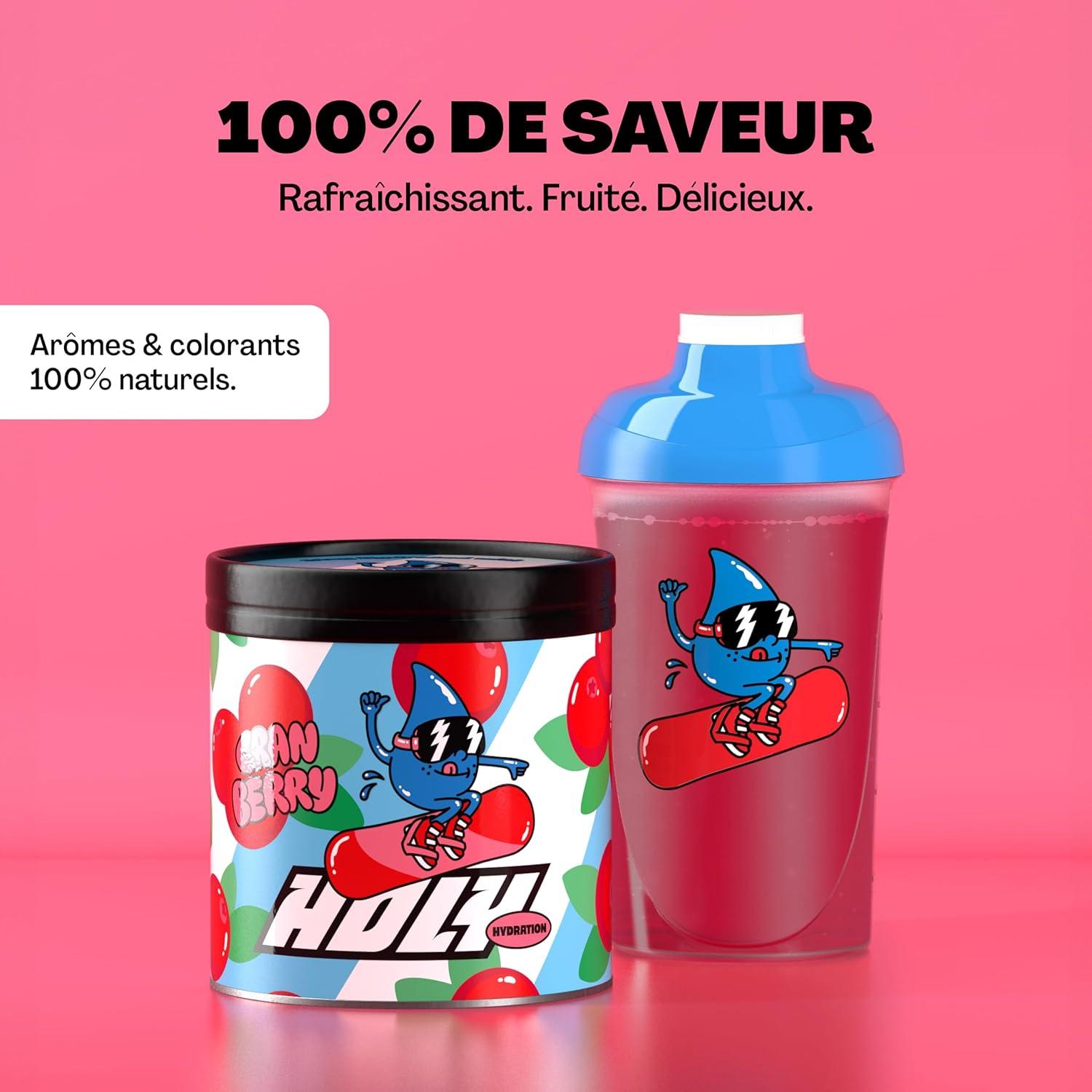 image:imageHOLY Hydration Coconut 50 portions dlectrolytes et minraux prcieux Boisson hydratante Vgtalien avec armes de fruits 100 naturels 350 gCranberry