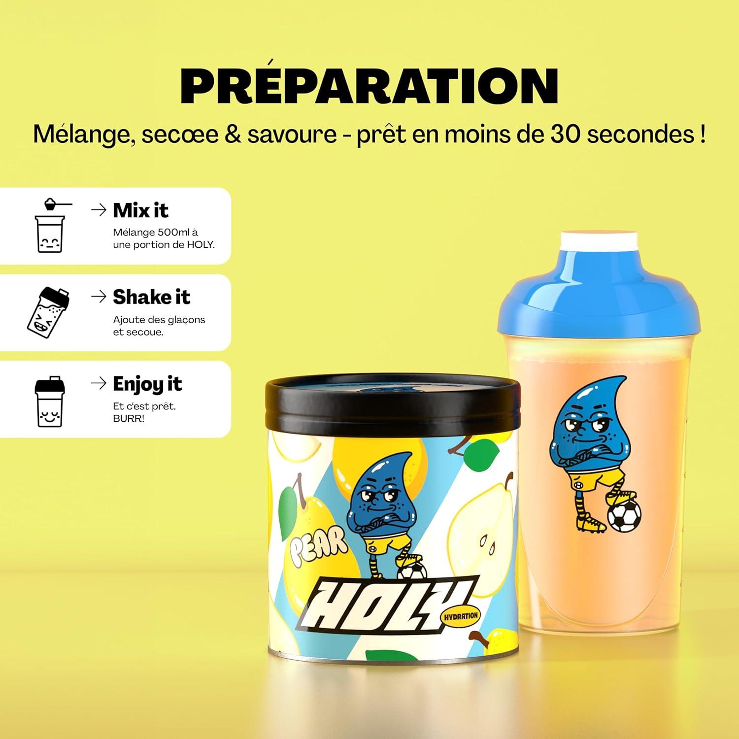 image:imageHOLY Hydration Coconut 50 portions dlectrolytes et minraux prcieux Boisson hydratante Vgtalien avec armes de fruits 100 naturels 350 gPear