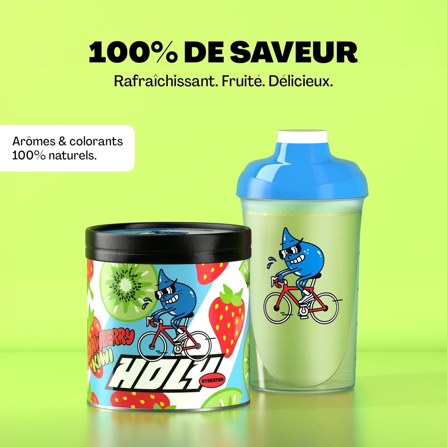 image:imageHOLY Hydration Coconut 50 portions dlectrolytes et minraux prcieux Boisson hydratante Vgtalien avec armes de fruits 100 naturels 350 gStrawberry Kiwi