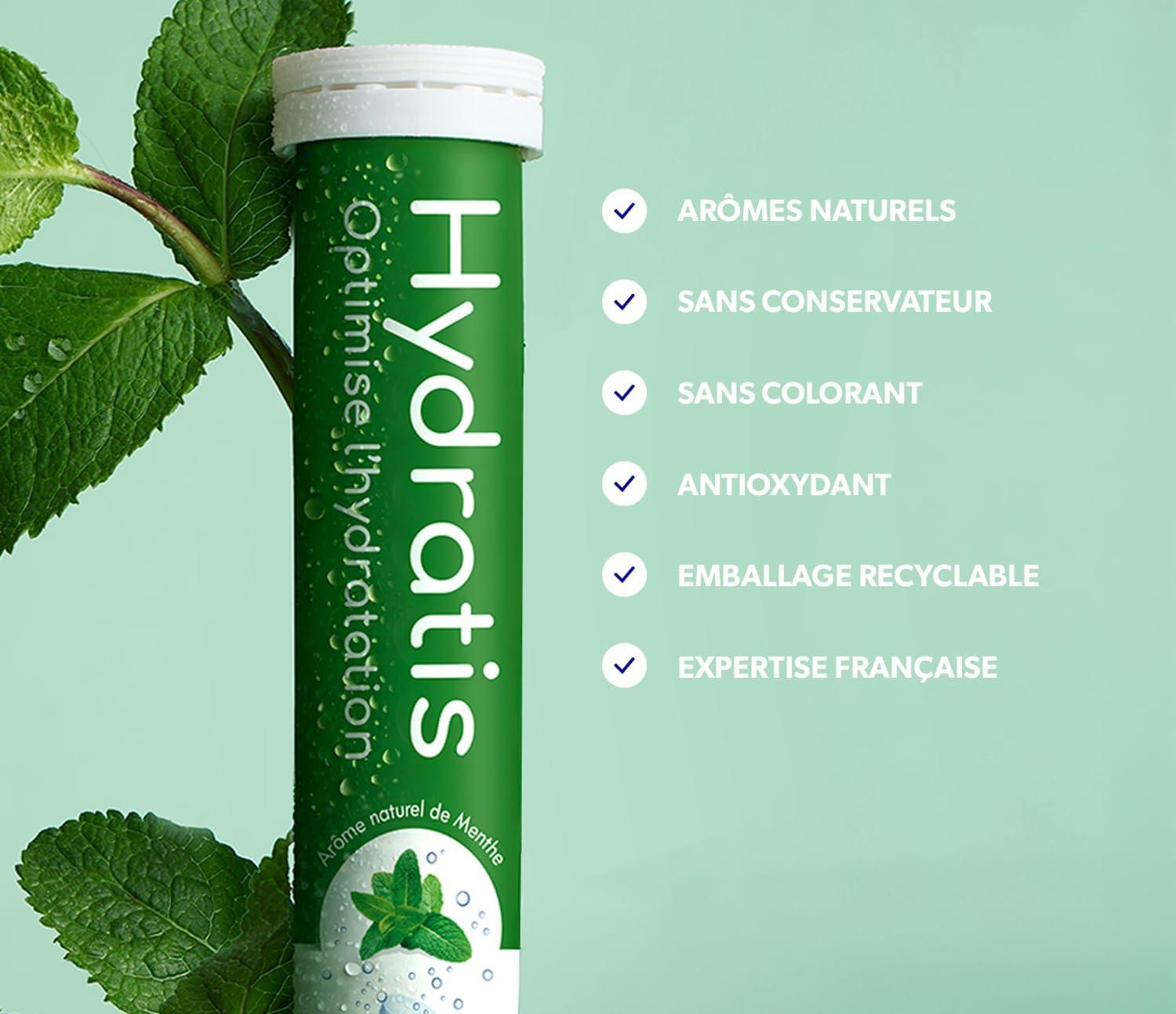 image:imageHYDRATIS Pastilles Hydratation Electrolytes Menthe Amliore lHydratation et Favorise lnergie Formule Isotonique Sport Rcupration Bientre 1 tube 20 Pastilles Lot de 2Pack of 2