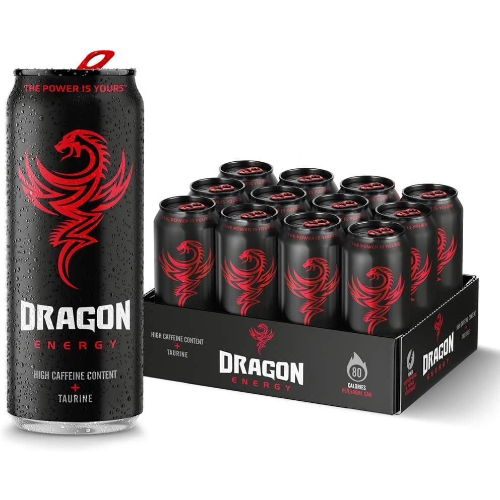 image:imageDragon Boisson nergisante sans sucre haute teneur en cafine et taurine BVITS B3 B5 B6 et B13 2 calories firement britannique 100 recyclable 12 x 500 mlIngwer