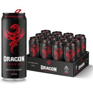 Dragon Boisson énergisante sans sucre, haute teneur en caféine et taurine, BVITS* B3, B5, B6 et B13, 2 calories, fièrement britannique, 100% recyclable, 12 x 500 ml(Ingwer)