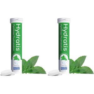 HYDRATIS – Pastilles Hydratation Electrolytes – Menthe – Améliore l&rsquo;Hydratation et Favorise l&rsquo;Énergie – Formule Isotonique – Sport, Récupération, Bien-être – 1 tube (20 Pastilles) (Lot de 2)(Pack of 2)