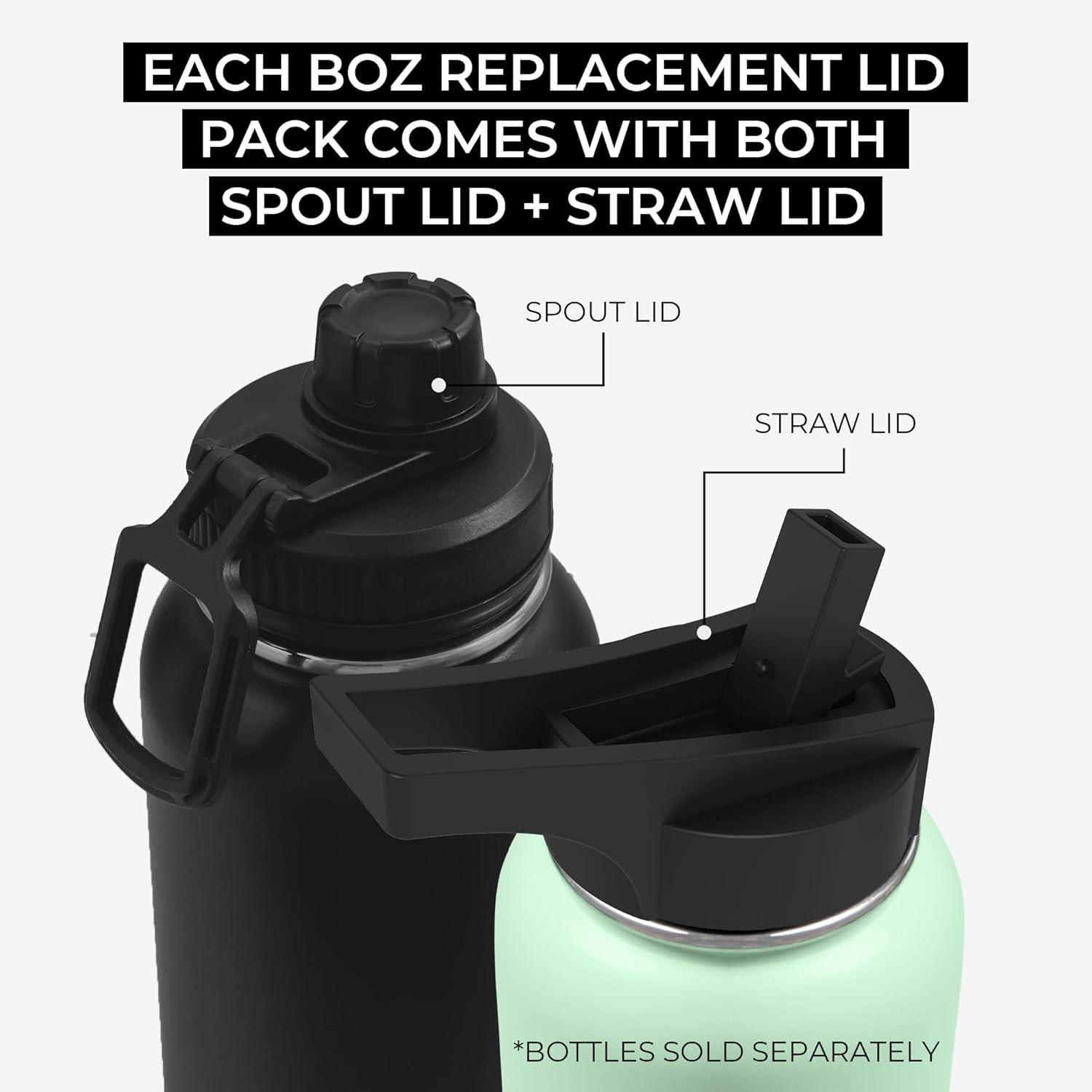 image:imageBOZ Gourde Isotherme En Acier Inoxydable 1L Sans BPA Isolation Sous Vide Gourde Inox Avec Couvercle Anti Germe Bouteille dEau 1 Litre pour Bureau Sport Voiture Randonne Gym Bleu clairCouvercles de Rechange pour Bouteille