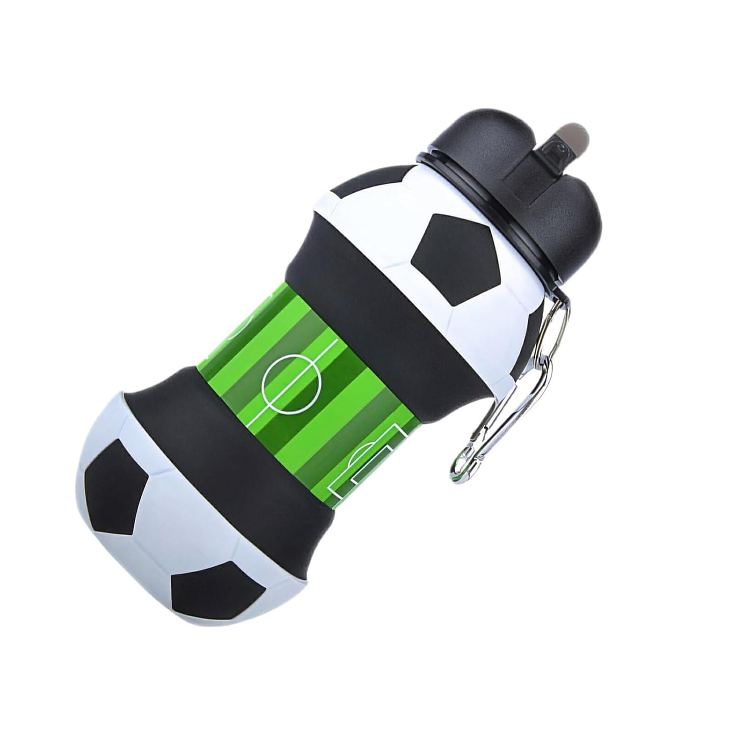 image:imageBouteille deau en forme de Football la mode pour enfants bouteille deau pliante Portable et sre pour Sports de plein air Gel de silice