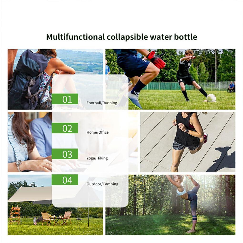 image:imageBouteille deau en forme de Football la mode pour enfants bouteille deau pliante Portable et sre pour Sports de plein air Gel de silice