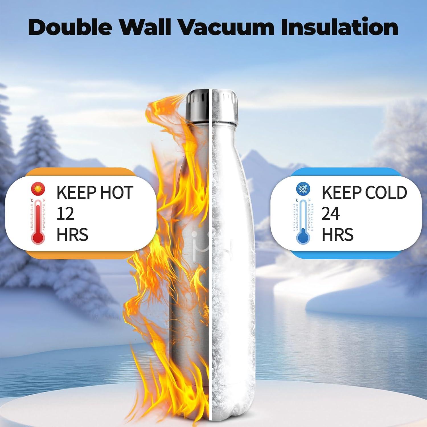 image:imageMotswedi Gourde Isotherme 750ml Gourde Inox Enfant 24h Froid ampamp 12h Chaud Thermos Isotherme sans BPA Rutilisable Bouteille deau pour Randonne Sport Fitness Gym Bleu FoncAcier Inoxydable750ml