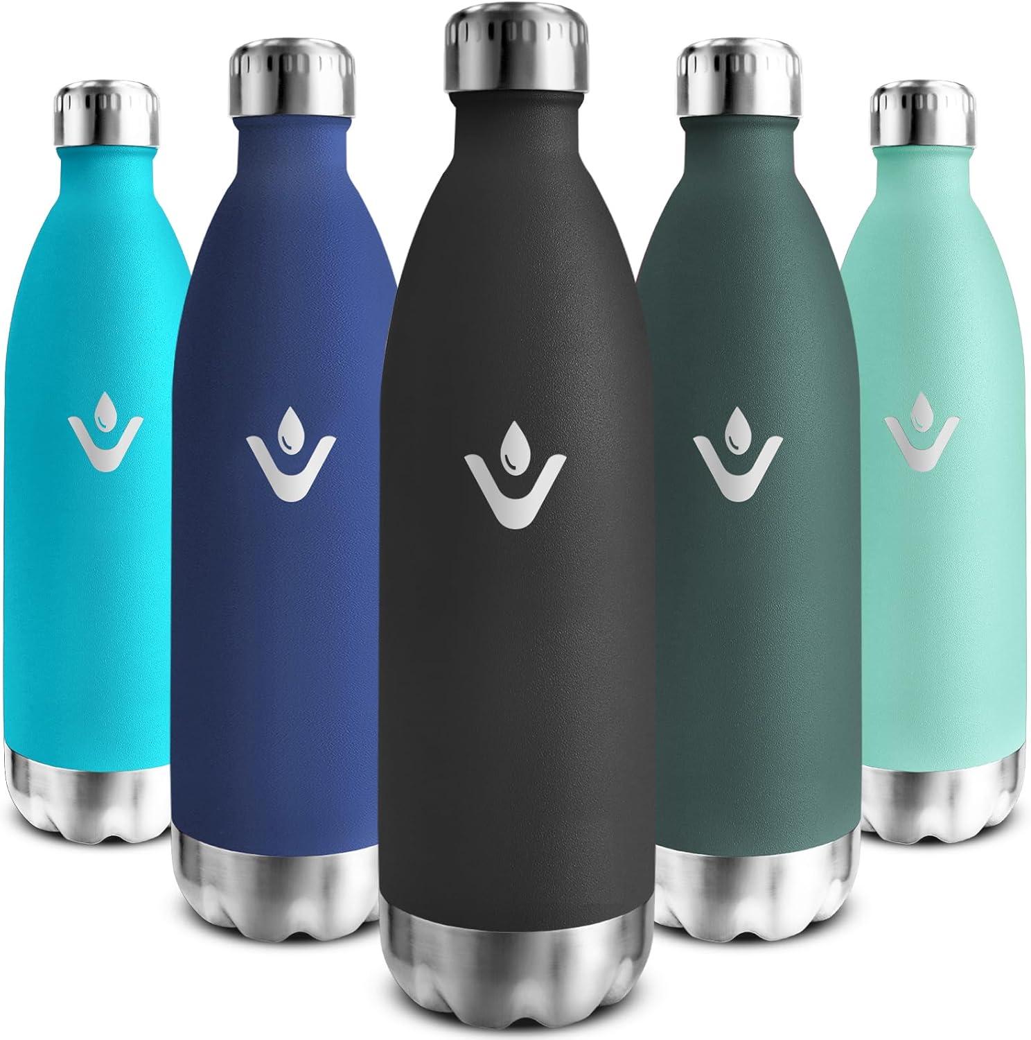 image:imageMotswedi Gourde Isotherme 750ml Gourde Inox Enfant 24h Froid ampamp 12h Chaud Thermos Isotherme sans BPA Rutilisable Bouteille deau pour Randonne Sport Fitness Gym Bleu FoncNoir