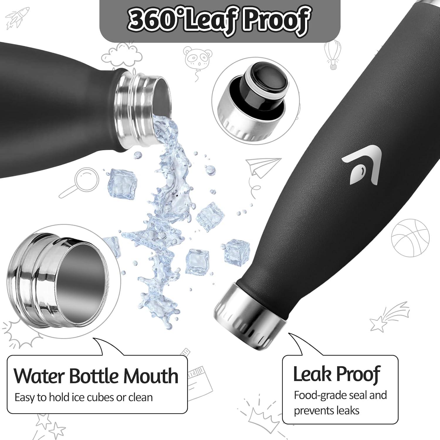 image:imageMotswedi Gourde Isotherme 750ml Gourde Inox Enfant 24h Froid ampamp 12h Chaud Thermos Isotherme sans BPA Rutilisable Bouteille deau pour Randonne Sport Fitness Gym Bleu FoncNoir