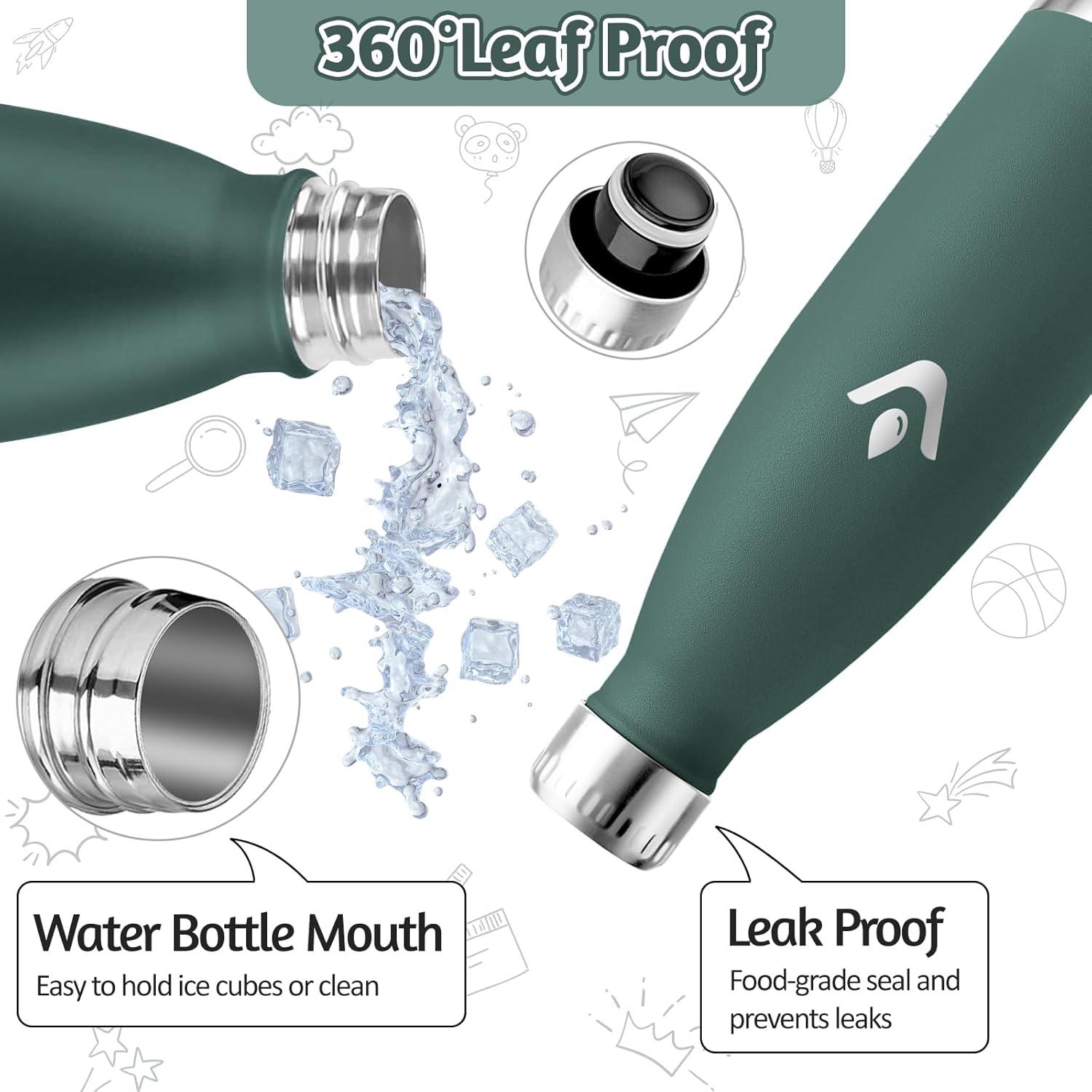 image:imageMotswedi Gourde Isotherme 750ml Gourde Inox Enfant 24h Froid ampamp 12h Chaud Thermos Isotherme sans BPA Rutilisable Bouteille deau pour Randonne Sport Fitness Gym Bleu FoncVert Militaire