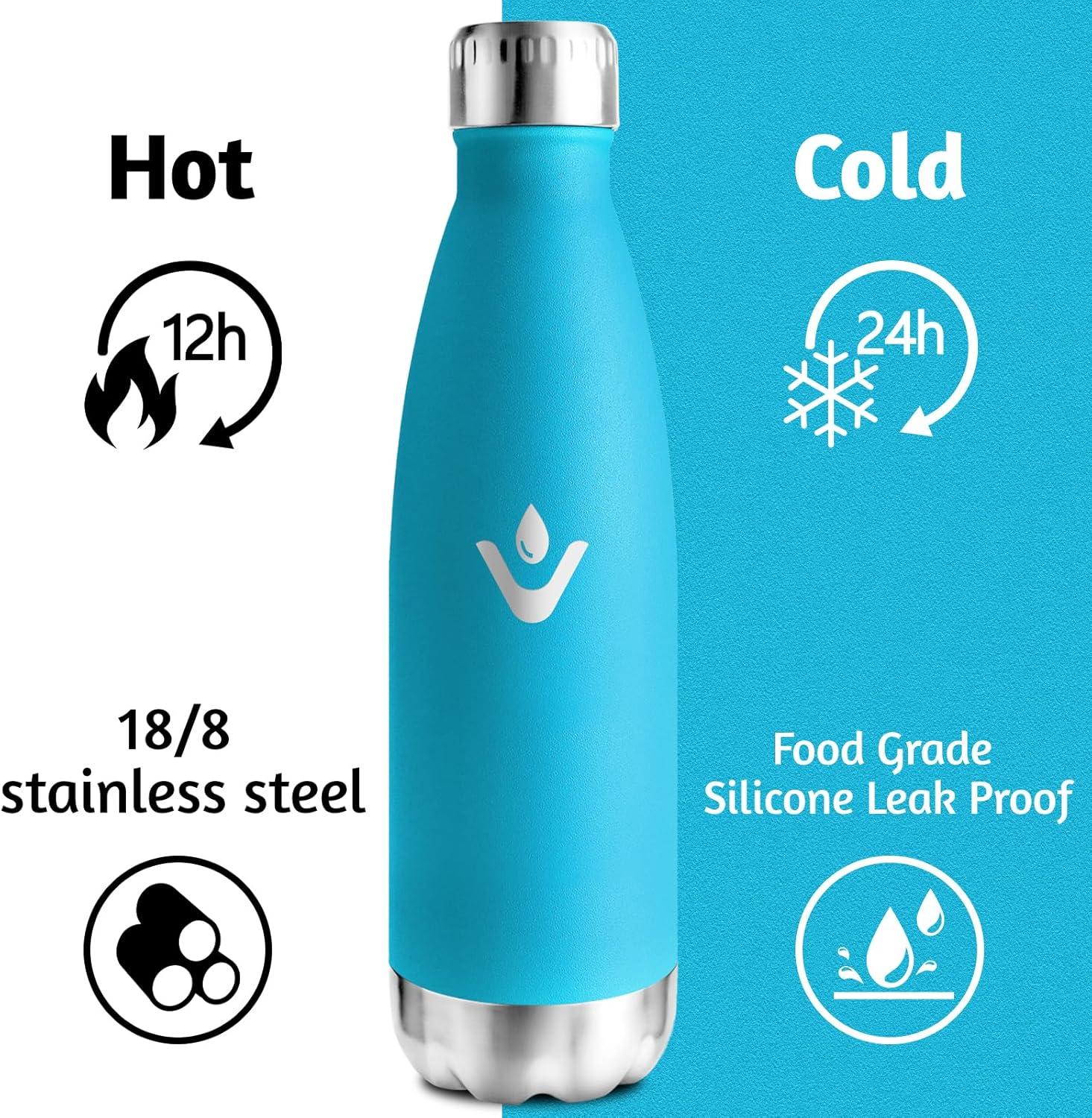 image:imageMotswedi Gourde Isotherme 750ml Gourde Inox Enfant 24h Froid ampamp 12h Chaud Thermos Isotherme sans BPA Rutilisable Bouteille deau pour Randonne Sport Fitness Gym Bleu FoncBleu Ciel