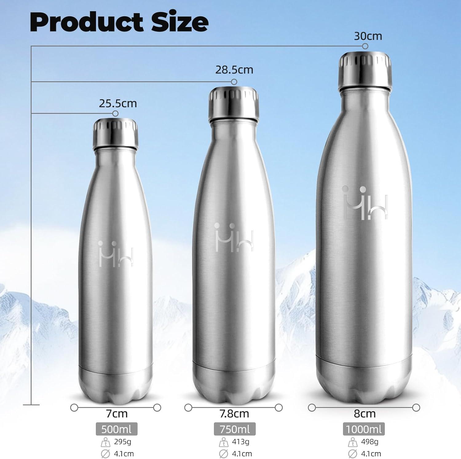 image:imageMotswedi Gourde Isotherme 750ml Gourde Inox Enfant 24h Froid ampamp 12h Chaud Thermos Isotherme sans BPA Rutilisable Bouteille deau pour Randonne Sport Fitness Gym Bleu FoncAcier Inoxydable750ml