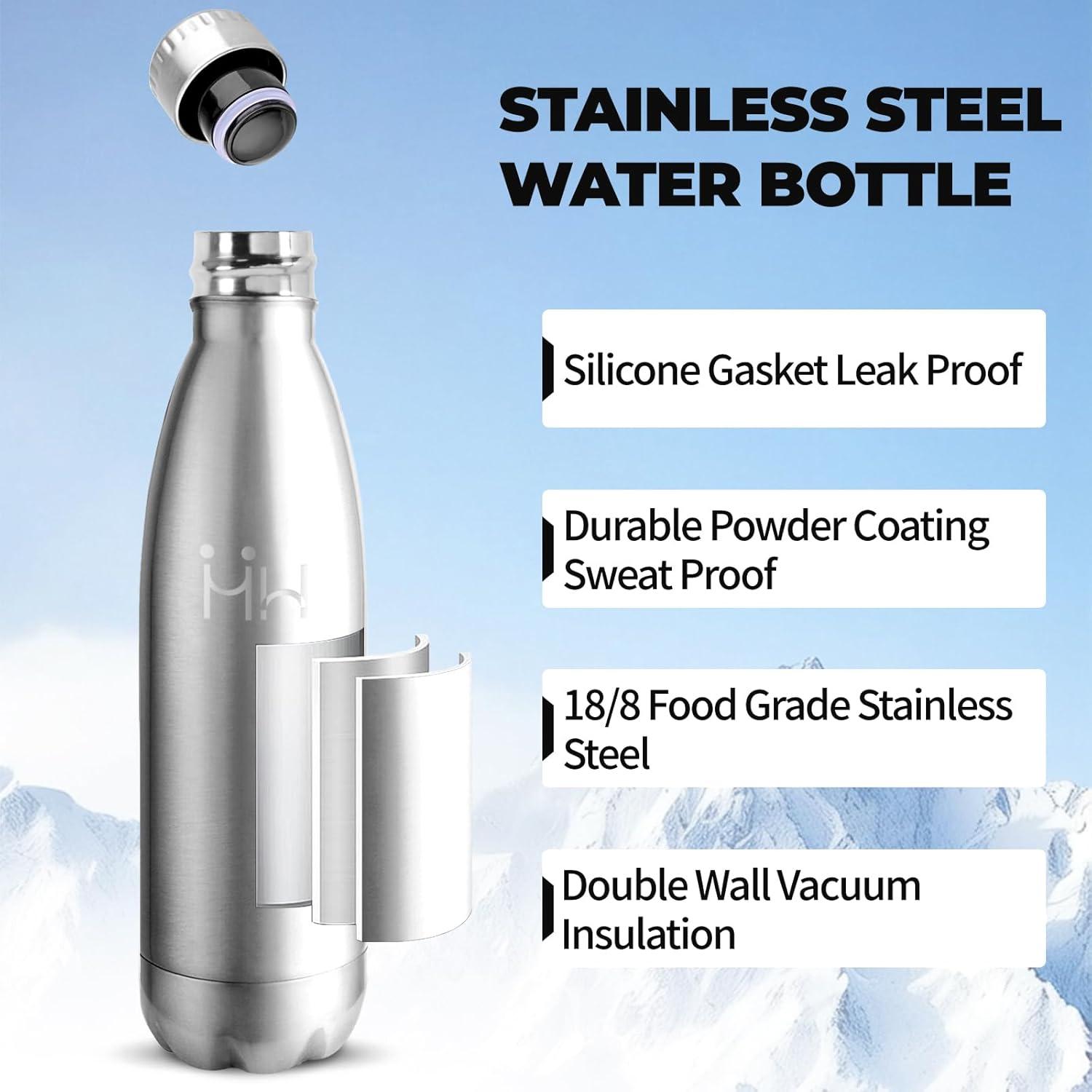image:imageMotswedi Gourde Isotherme 750ml Gourde Inox Enfant 24h Froid ampamp 12h Chaud Thermos Isotherme sans BPA Rutilisable Bouteille deau pour Randonne Sport Fitness Gym Bleu FoncAcier Inoxydable750ml