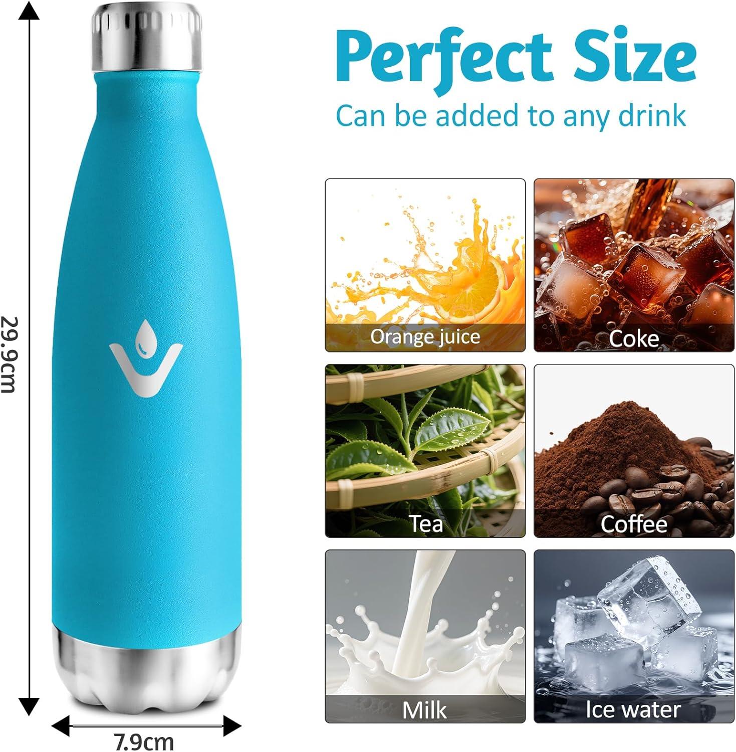 image:imageMotswedi Gourde Isotherme 750ml Gourde Inox Enfant 24h Froid ampamp 12h Chaud Thermos Isotherme sans BPA Rutilisable Bouteille deau pour Randonne Sport Fitness Gym Bleu FoncBleu Ciel