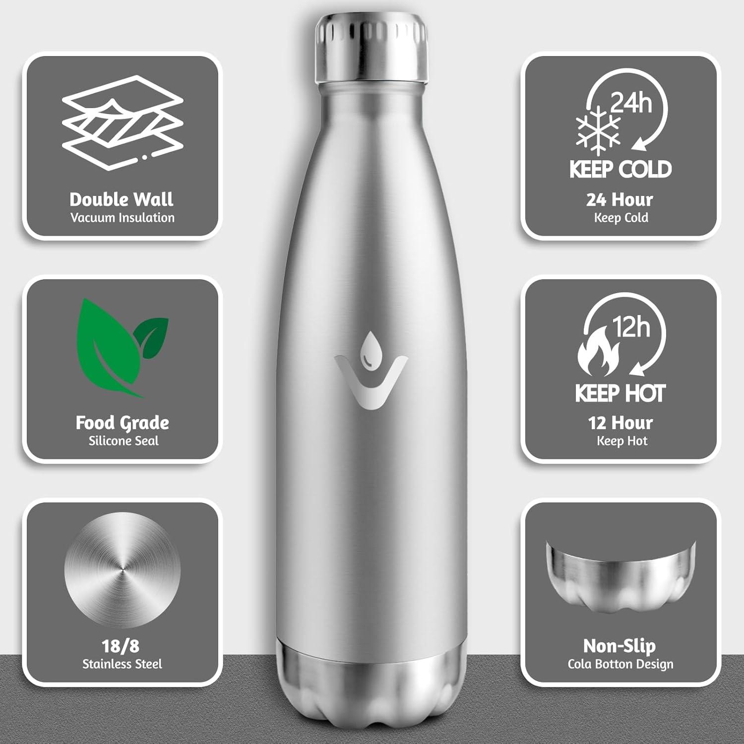 image:imageMotswedi Gourde Isotherme 750ml Gourde Inox Enfant 24h Froid ampamp 12h Chaud Thermos Isotherme sans BPA Rutilisable Bouteille deau pour Randonne Sport Fitness Gym Bleu FoncAcier Inoxydable