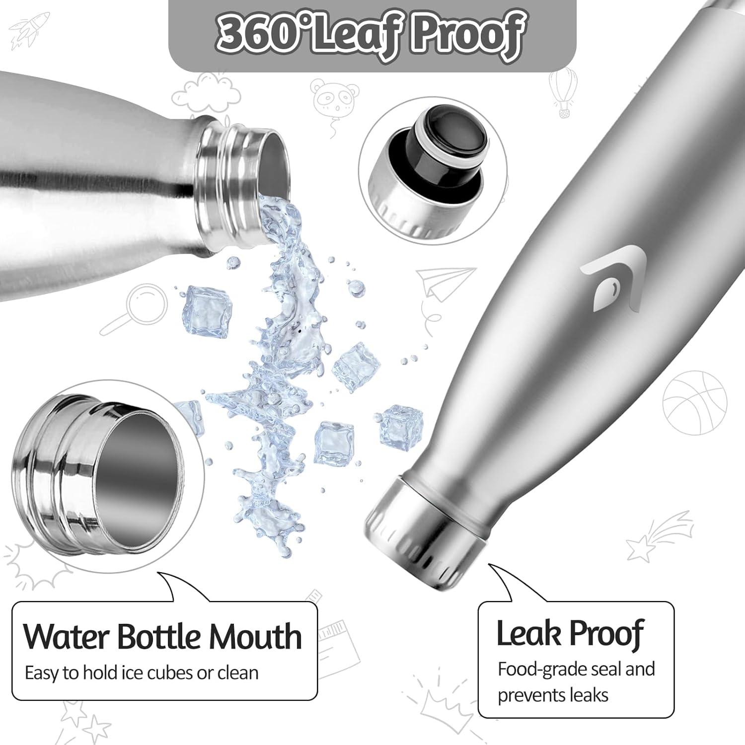 image:imageMotswedi Gourde Isotherme 750ml Gourde Inox Enfant 24h Froid ampamp 12h Chaud Thermos Isotherme sans BPA Rutilisable Bouteille deau pour Randonne Sport Fitness Gym Bleu FoncAcier Inoxydable