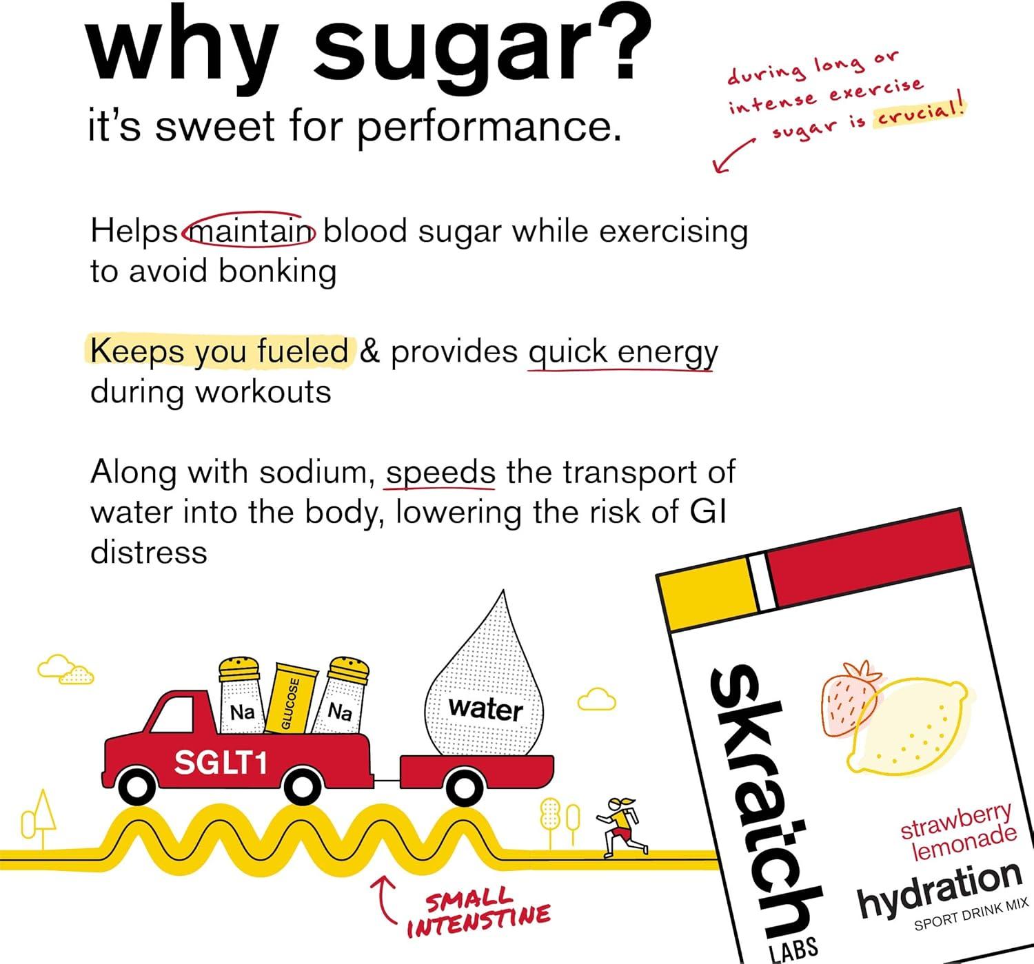 image:imageSKRATCH LABS Sport Hydration Drink Mix Poudre de glucides et dlectrolytes 22g Fraise Citron Endurance Entranement Comptition Sans gluten Vegan Keto