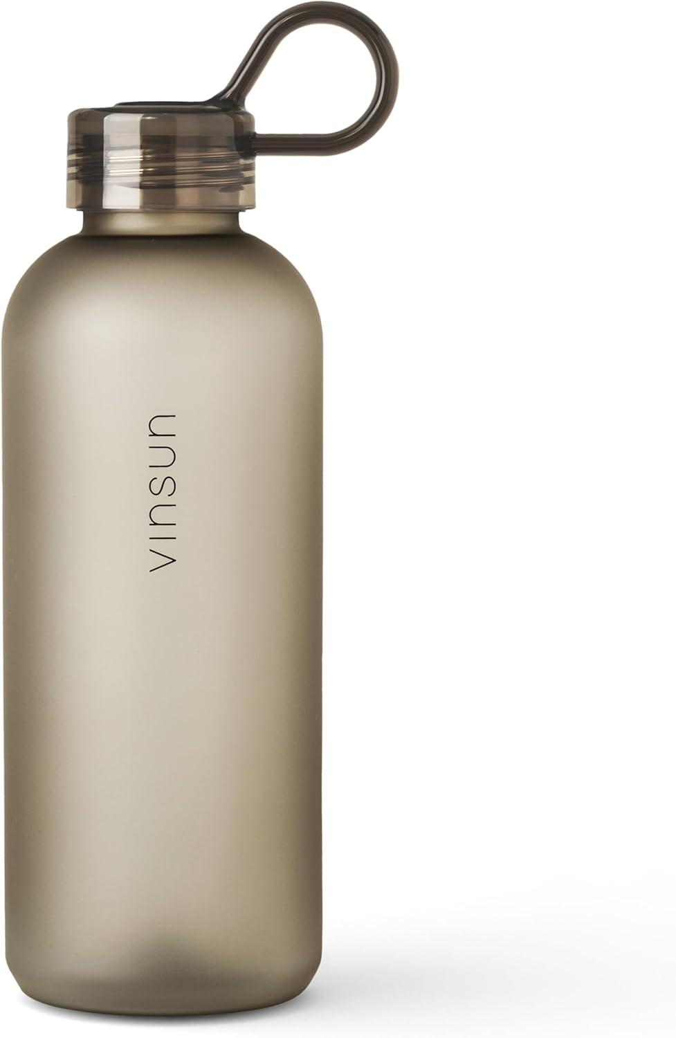image:imageVINSUN Gourde Sport 650ml avec Poigne Rutilisable Sans BPA Tritan tanche Bouteille dEau lgre pour Sport Excursion cole BureauBeige