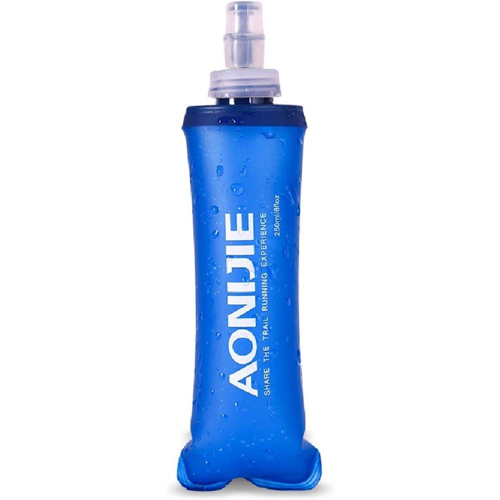 image:imageAzarxis Sac Porte Bouteille deau Souple 500 ml Gourde Main Pliable Bidon Hydratation pour Marathon Running Sport250ml