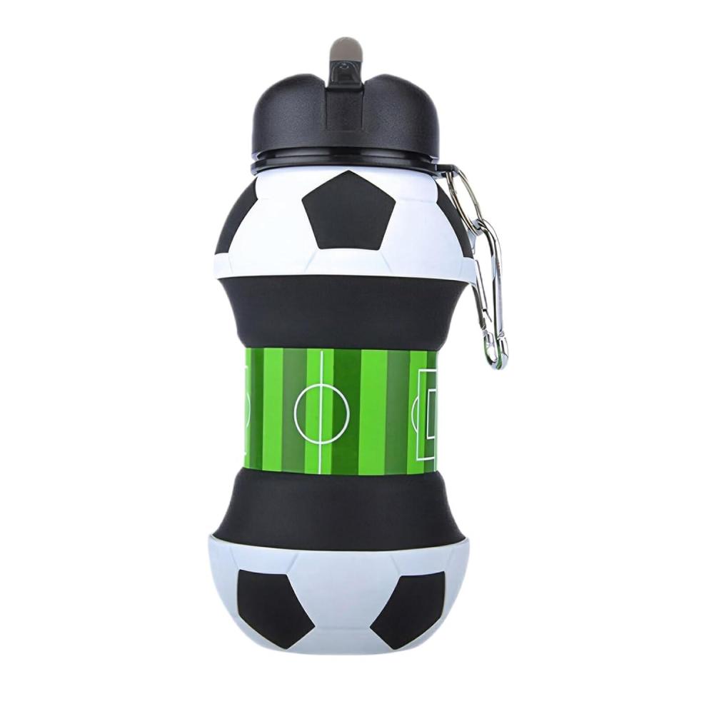 image:imageBouteille deau en forme de Football la mode pour enfants bouteille deau pliante Portable et sre pour Sports de plein air Gel de silice