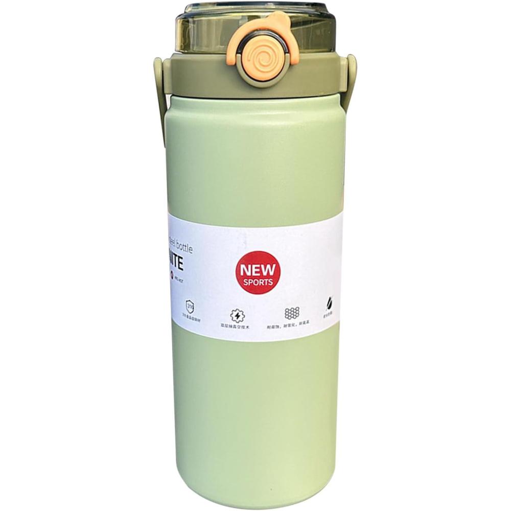 image:imageGourde Isotherme pour Boisson FroideGourde Sportive Rutilisable Theros AntiFuite pour Sport Randonne Pche cole Bureau Bb et Activits ExtrieuresVert