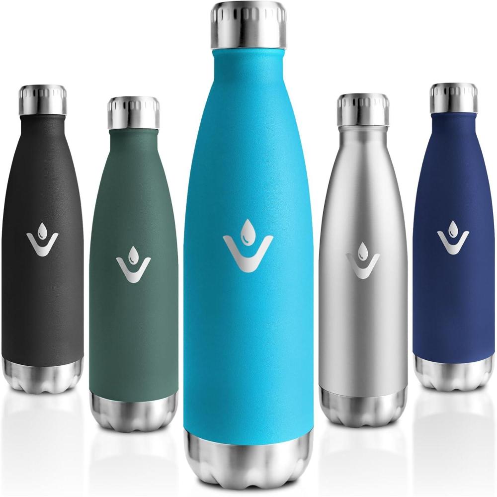 image:imageMotswedi Gourde Isotherme 750ml Gourde Inox Enfant 24h Froid ampamp 12h Chaud Thermos Isotherme sans BPA Rutilisable Bouteille deau pour Randonne Sport Fitness Gym Bleu FoncBleu Ciel