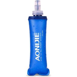 Azarxis Sac Porte Bouteille d&rsquo;eau Souple 500 ml Gourde à Main Pliable Bidon Hydratation pour Marathon Running Sport(250ml)