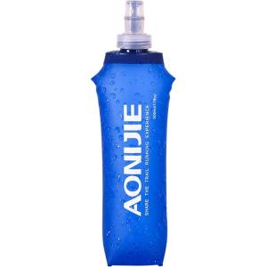 Azarxis Sac Porte Bouteille d&rsquo;eau Souple 500 ml Gourde à Main Pliable Bidon Hydratation pour Marathon Running Sport(500ml)