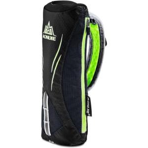 Azarxis Sac Porte Bouteille d&rsquo;eau Souple 500 ml Gourde à Main Pliable Bidon Hydratation pour Marathon Running Sport(Noir – Sac Seul)
