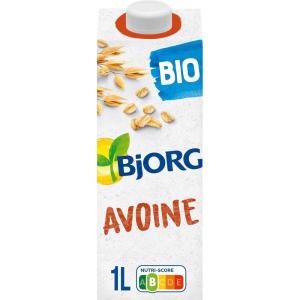 BJORG – Boisson Végétale Avoine – Boisson Bio Sans Sucres Ajoutés et Pauvre en Matières Grasses – 1 L(Avoine Nature – 1 L)
