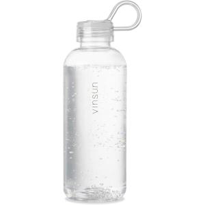 VINSUN Gourde Sport 650ml avec Poignée – Réutilisable, Sans BPA, Tritan, Étanche – Bouteille d&rsquo;Eau légère pour Sport, Excursion, École, Bureau(Transparent)