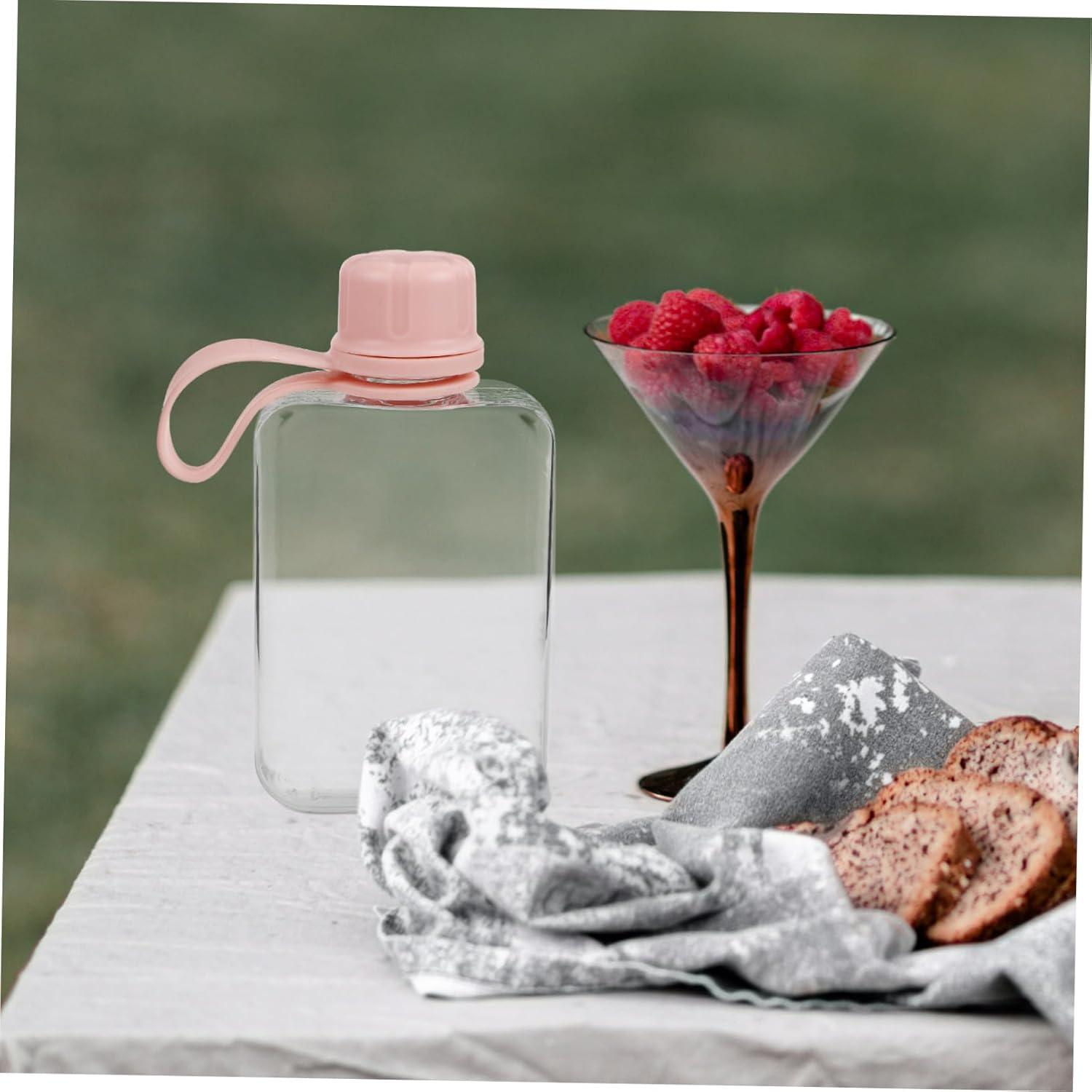 image:imageBESPORTBLE 2pices Petite Bouteille Eau Plate De Voyage De tanche Et Lgre pour Boissons Sportives Voyages Travail Et Camping