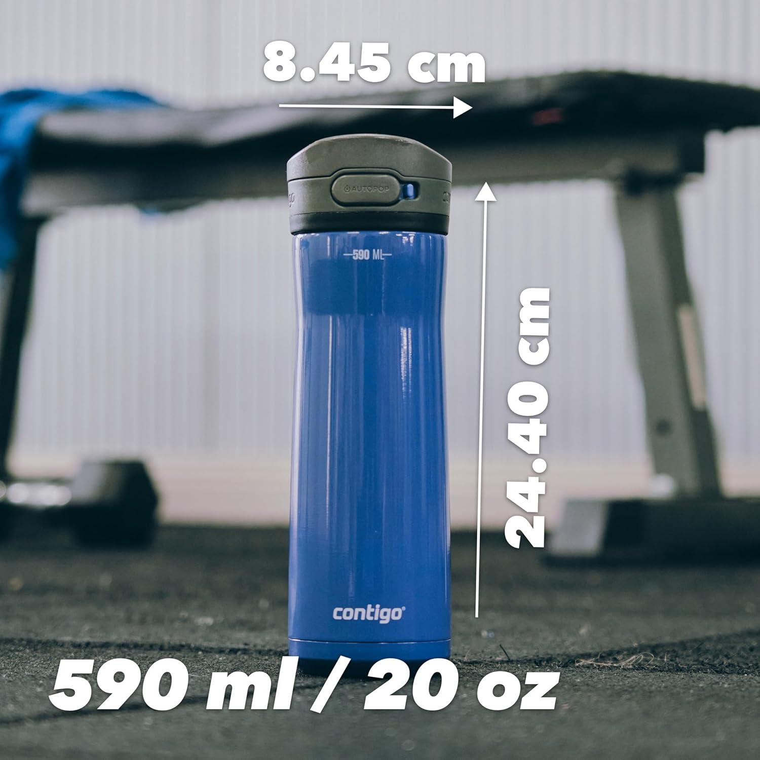 image:imageContigo Jackson Bouteille deau grande bouteille de 720 ml 100 tanche et compatible lavevaisselle idale pour le sport en plein air le cyclisme la gym la randonne le travail et lcolePink Lemon Chill