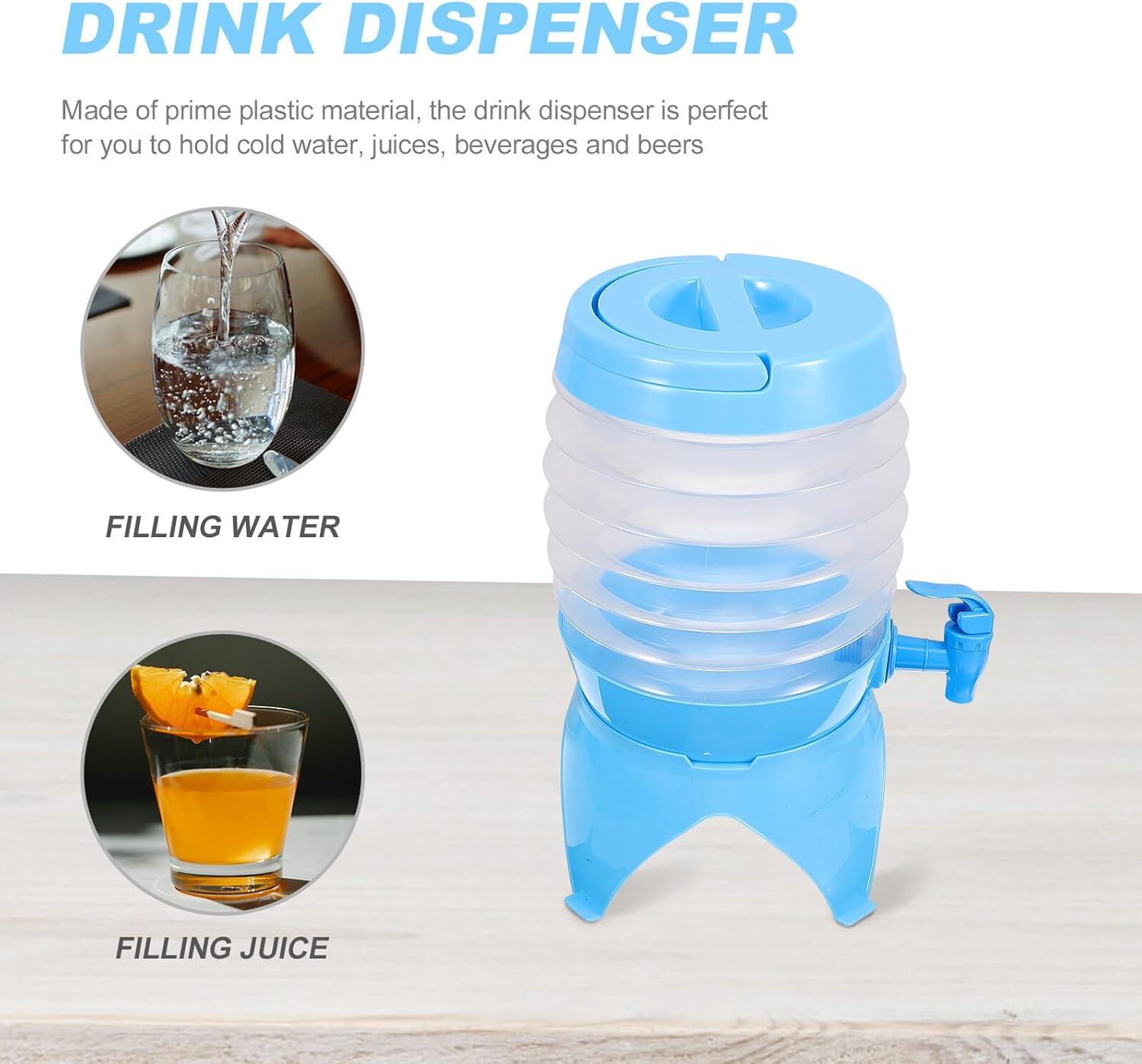 image:imageDistributeur Eau Pliable avec Robinet Gourde Sportive Portable Bleue Grand Volume pour Camping Randonne et Activits Extrieures