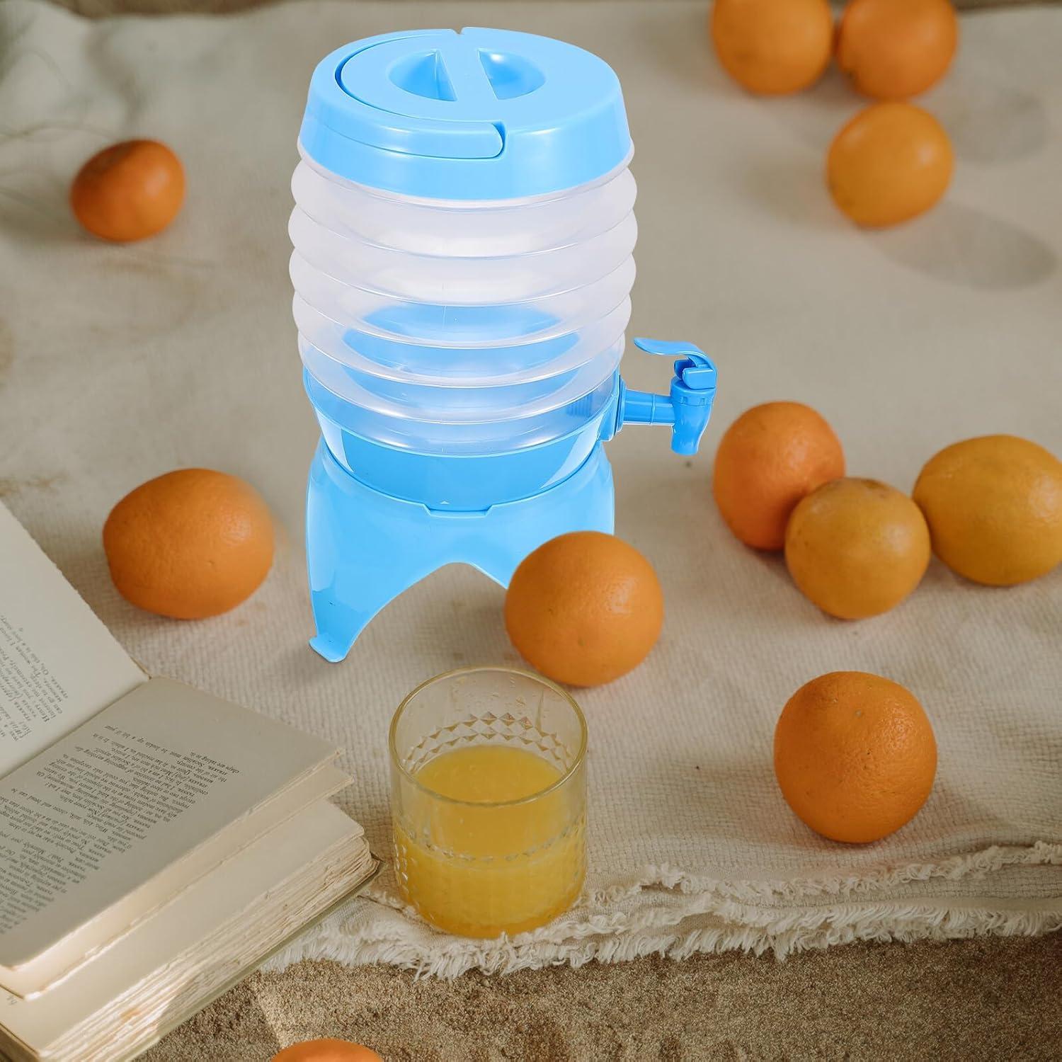 image:imageDistributeur Eau Pliable avec Robinet Gourde Sportive Portable Bleue Grand Volume pour Camping Randonne et Activits Extrieures