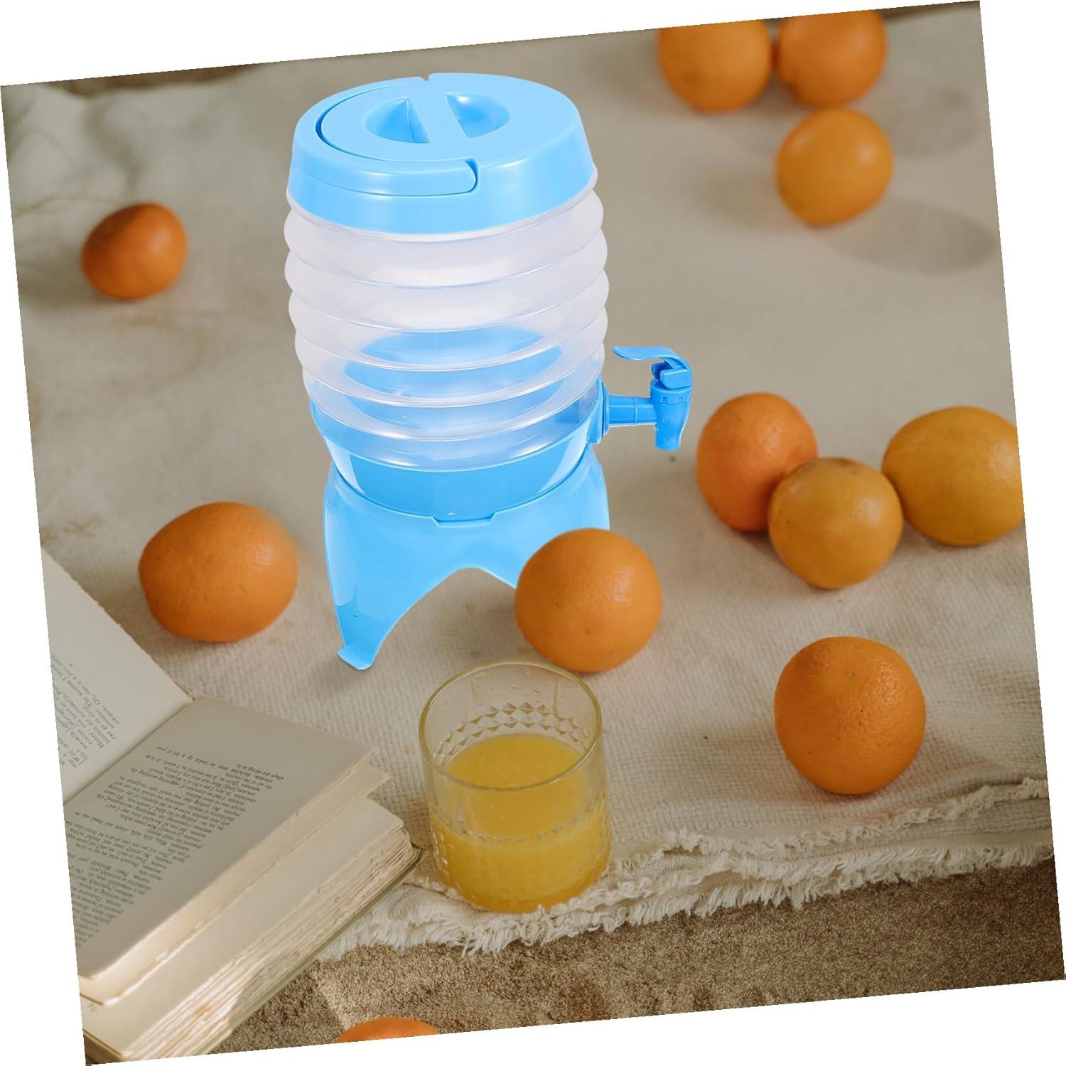 image:imageDistributeur Pliable avec Robinet Rcipient Portable pour Boisson Sportive pour Camping Randonne et Ftes Extrieur Robuste et Pratique Bleu