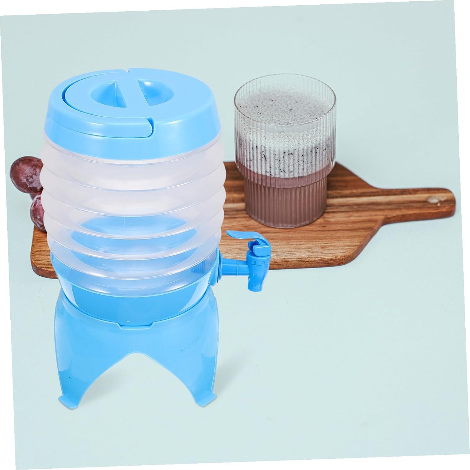 image:imageDistributeur Pliable avec Robinet Rcipient Portable pour Boisson Sportive pour Camping Randonne et Ftes Extrieur Robuste et Pratique Bleu
