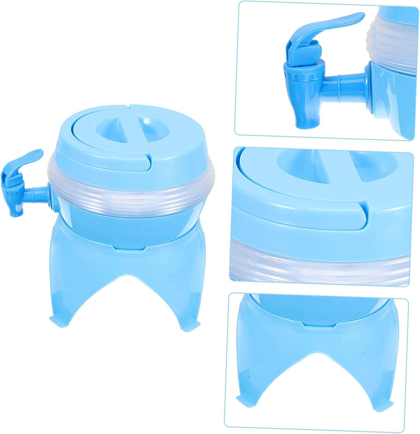 image:imageDistributeur Pliable avec Robinet Rcipient Portable pour Boisson Sportive pour Camping Randonne et Ftes Extrieur Robuste et Pratique Bleu